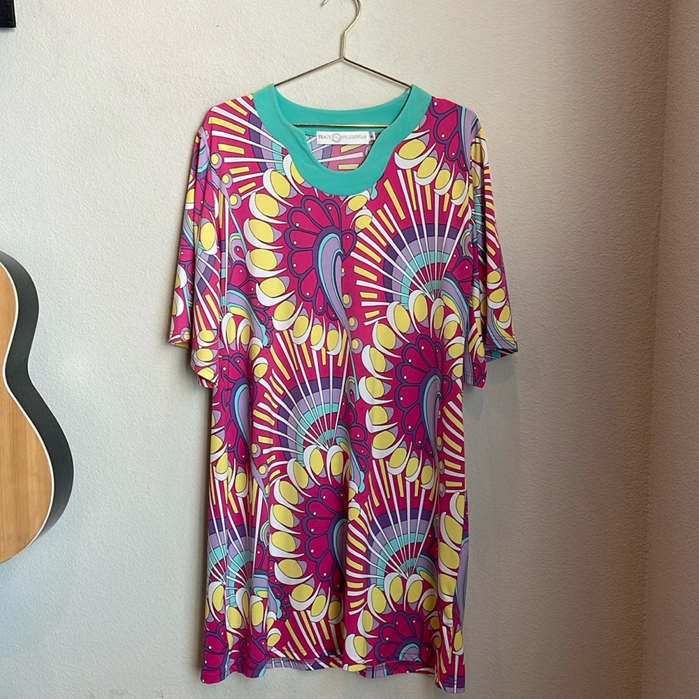 Tracy Negoshian 3/4 Sleeve Shift Dress Size XL